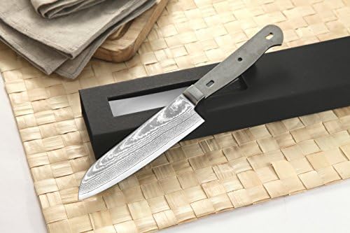 KATSURA Woodworking Project Kit - 5-inch Small Santoku Chef Knife Blank - Japanese VG-10-67 Layers Damascus Steel - NO LOGO - Image 2