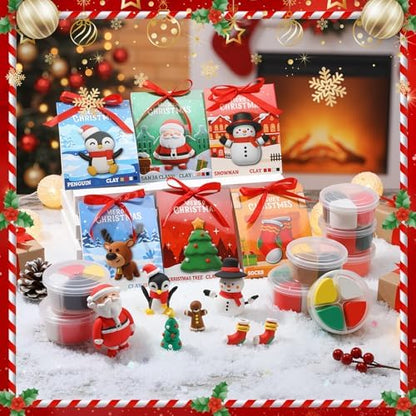 Capoda 48 Set Christmas DIY Craft Kit Christmas Air Dry Clay Kit - Image 4