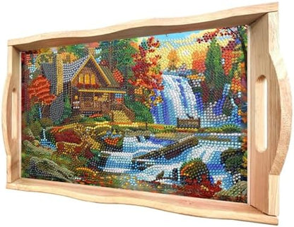 DOTSOPS DIY Mandala Diamond Painting Serving Tray with Handle for Adults by DOTSOPS