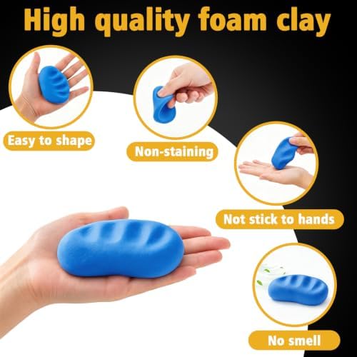 MEARCOOH Modeling air Dry Foam Clay Blue Cosplay Magic Clay 100g (3.53oz) - Image 4