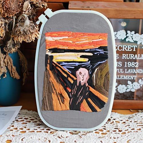 JRYYR Friendship Gifts Beginner Embroidery kit for Adults,Embroidery Kits for Beginners DIY Cross Stitch with Patterns and Instructions (Abstract Painting Patterns) - Image 3