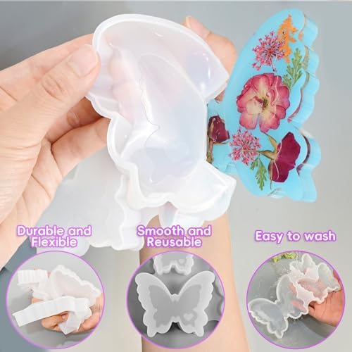 Butterfly Resin Molds, 2Pcs Butterfly Candle Molds 4 Shaped Size - Image 4