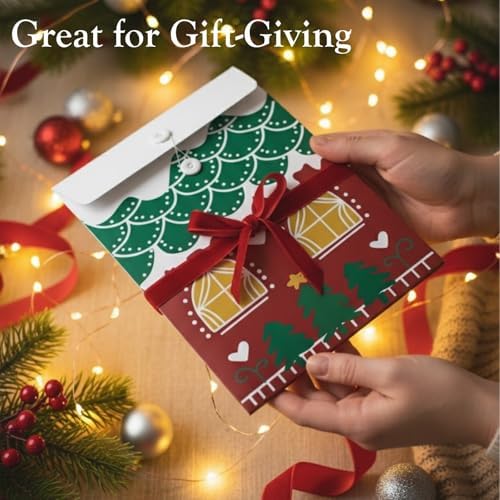 TenDawn Christmas Embroidery Ornament Kit, Set of 6 DIY Holiday Decorations – Santa, Tree, Stocking, Hot Cocoa, Candle & Gift Designs – Rustic Handmade Christmas Decor - Image 3