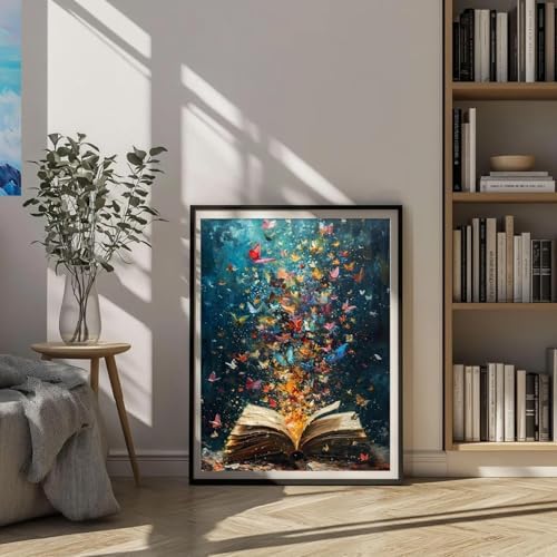 Butterflies Book Paint by Number Framed with Wooden Easel 12x16inch - Image 2