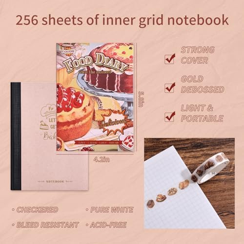 Scrapbooking Supplies Kit, Vintage Culinary Aesthetic Scrapbook Kit for Bullet Junk Journal, Gourmet DIY Journaling Supplies with Recipe, Dessert, Kitchen, Cafe Elements, Unique Gift for Teens & Women - Image 2
