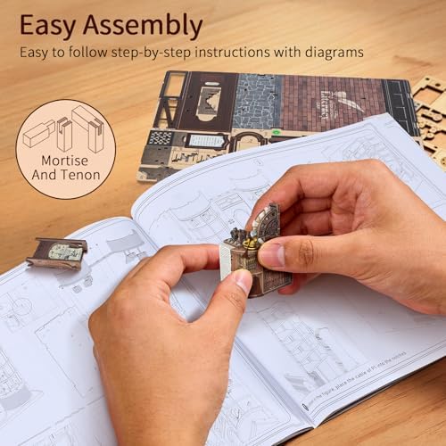 BELEEV Book Nook Kit for Adult and Teens,3D Wooden Puzzle(Hoggor Bookstore) - Image 6