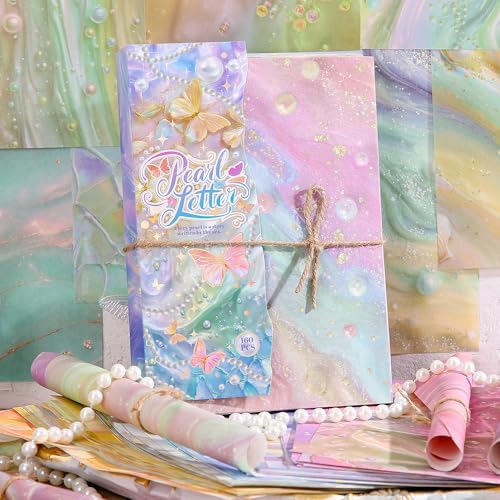 icceemee 160 Sheets of Pearlescent Scrapbook Paper, journaling Scrapbook Supplies Craft Collage Paper Set, Junk Journal Bullet Journal Poster Room Decor for Card Making Decorative Gifts - Image 7