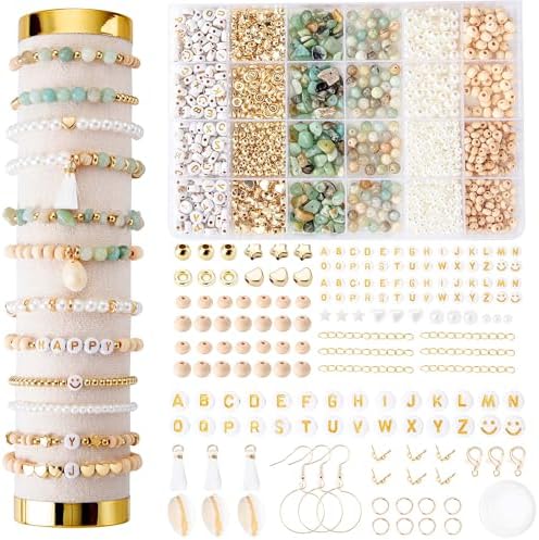 Xylise Jewelry Making Supplies Kit Natural Stone Beads for Irregular Natural Stone with for DIY Craft Bracelet Necklace Earrings for Adults (Amazonian) by Unknown