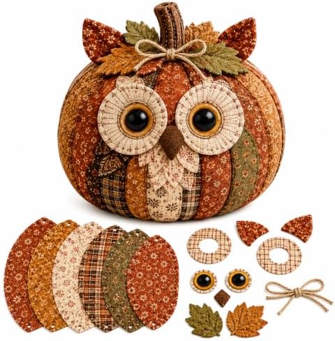 DIY Animal Pumpkin Sewing Kit, 12 Woodland Crafts for Adults (Owl) by Unknown