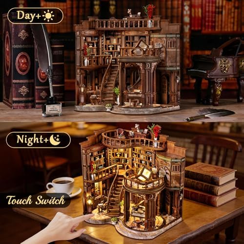 SUNNINO Book Nook Kits for Adults, Miniature Dollhouse Kit Bookshelf Decor - Image 6