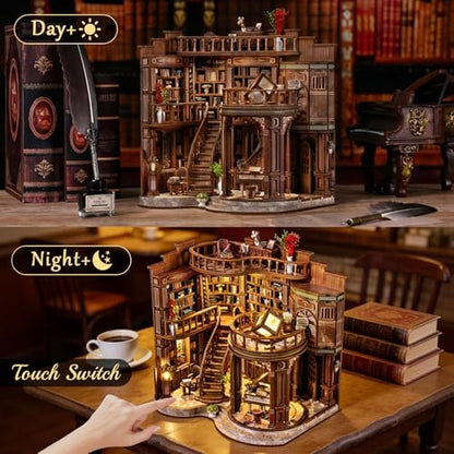 SUNNINO Book Nook Kits for Adults, Miniature Dollhouse Kit Bookshelf Decor - Image 6