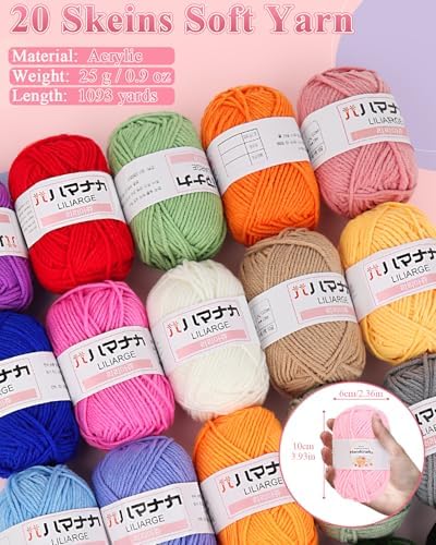 Aeelike Crochet Kit for Beginners Adults, Complete Yarn Kit, Pink - Image 4