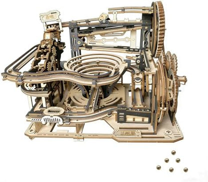 3D Wooden Puzzles for Adults Wood Marble Run DIY Mechanical Craft Model Kit by auryee