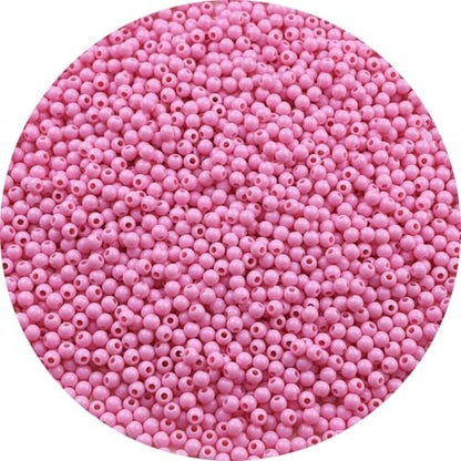 2000pcs Acrylic Round Beads for Crafts 4mm Resin Candy Color Spacer Beads with Hole for Jewelry Making Sewing Crafts Decoration Necklaces Bracelets Earrings Supplies(Pink) by Unknown