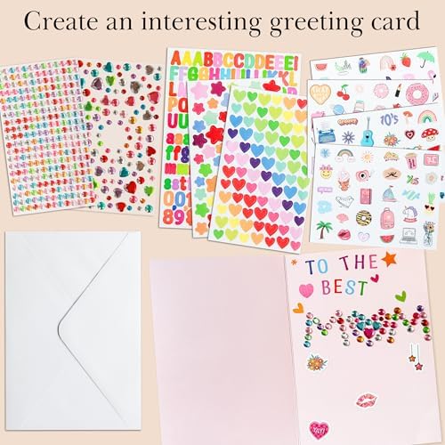 J6&H6 Card Making Kits For Creative people - 30 Blank Greeting Cards And Envelopes with Supplies and Stamp Set-Giftable DIY Greeting Card Set-Perfect for Birthdays Festive Celebrations Christmas Thank You - Image 3
