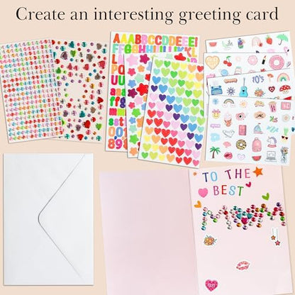 J6&H6 Card Making Kits For Creative people - 30 Blank Greeting Cards And Envelopes with Supplies and Stamp Set-Giftable DIY Greeting Card Set-Perfect for Birthdays Festive Celebrations Christmas Thank You - Image 3