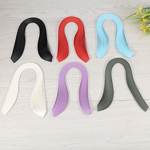 Paper Quilling Strips Set, 600 Strips Quilling Art Paper 3mm Width Pure Color Origami Paper Hand Craft Decoration Quilling Paper (Black) - Image 5