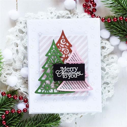 Scrapbooking Die-Cuts, Christmas Metal Cutting Dies for Card Making, Paper Craft Punch Template, Background Embossing Stencils, DIY Album Décor (Christmas Tree-14.3x9.1cm) - Image 3