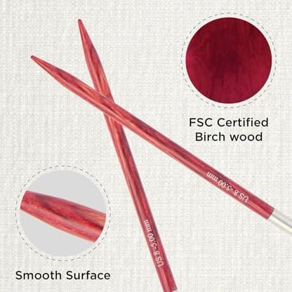 KnitPro Dreamz Fixed Circular Needles 40" (100cm) | US Size 8 (5mm) - Image 2