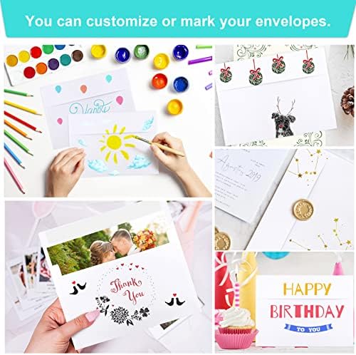 50 Packs 5x7 Envelopes, White A7 5x7 Envelopes for Invitations, Printable, Self Seal for Weddings, Photos, Postcards, Greeting Cards, Mailing - Image 5