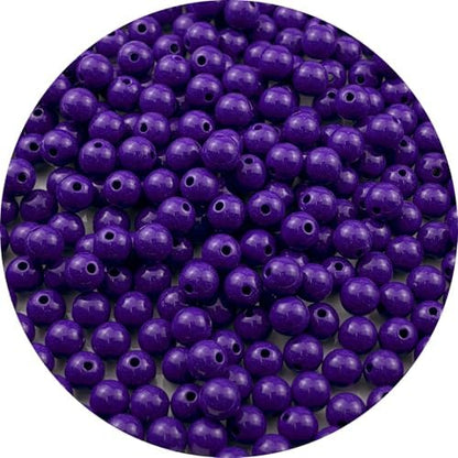 300pcs Acrylic Round Beads for Crafts 8mm Resin Candy Color Spacer Beads with Hole for Jewelry Making Sewing Crafts Decoration Necklaces Bracelets Earrings Supplies(Dark Purple) by Unknown