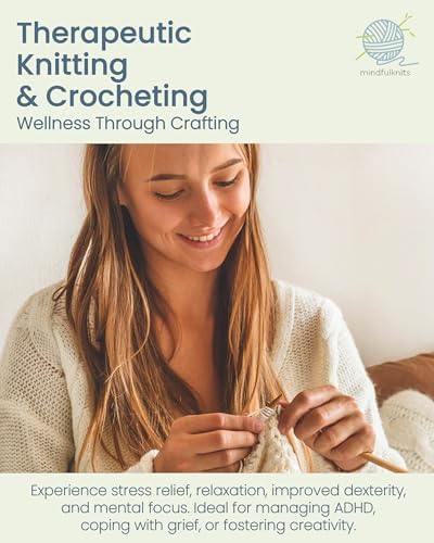 mindfulknits Knitting Kit for Beginners Adults with Knitting Needles, Yarn Needle & 100% Cotton Knitting Yarn (4) – Make Washcloths - Zen Basic Knitting Supplies Set for Relaxation & Stress Relief - Image 6
