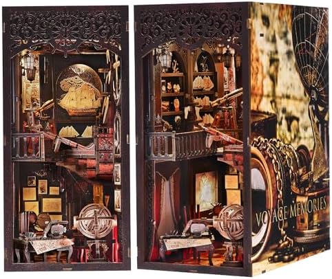 Book Nook Kit DIY Miniature House Dollhouse 3D Puzzle by ETKVR