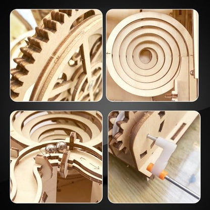 3D Puzzle Wooden Marble Run for Adults DIY Mechanical Puzzle Wood Crafts - Image 3