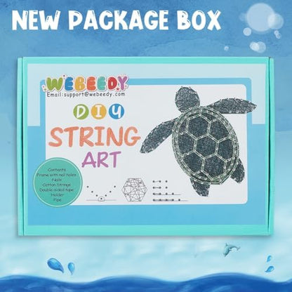 WEBEEDY 3D String Art Kit for Adults Beginners, DIY Sea Turtle String Craft Kit, Include All Necessary Accessories and Frame, Home Wall Poke Art Christmas Holiday Mother's Day Unique Decor Gift - Image 5