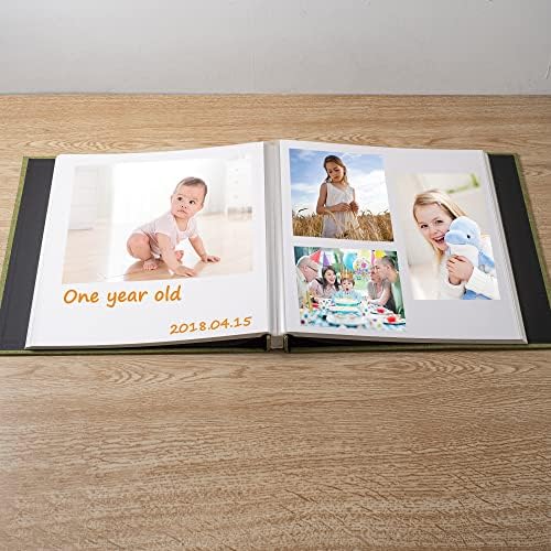 Large Photo Album Scrapbook, Holds 4x6, 8x10 Pictures, Self-Adhesive Pages for Baby, Wedding, Travel & Family Memories, Includes Metallic Pen & Scraper, DIY Memory Book for Gifts 11" X 10.8" 60 Pages - Image 2