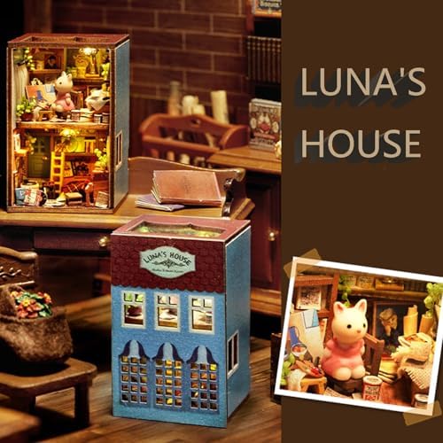 MAGQOO DIY Miniature Dollhouse Kit with Furniture 1:100 Scale Creative Room Mini Wooden Doll House Accessories DIY Miniature House Kit(Lunas Apartment) - Image 3