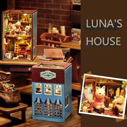 MAGQOO DIY Miniature Dollhouse Kit with Furniture 1:100 Scale Creative Room Mini Wooden Doll House Accessories DIY Miniature House Kit(Lunas Apartment) - Image 3