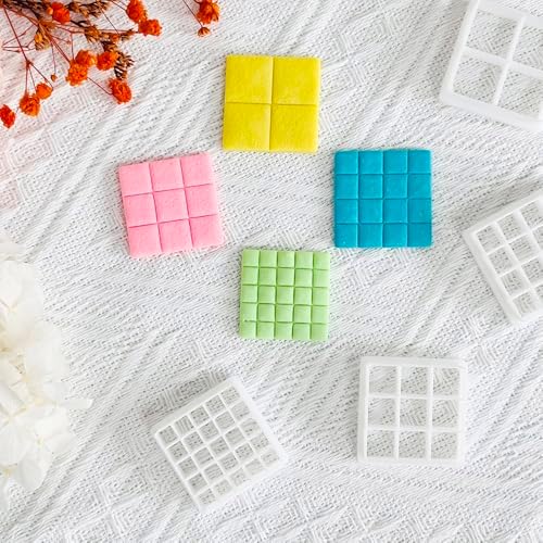 Xaekicr Grid Square Polymer Clay Cutters Set – 4PCS Geometric Clay Cutters for DIY Jewelry Making, Clay Tools for Polymer Clay Molds and Earring Projects - Image 6