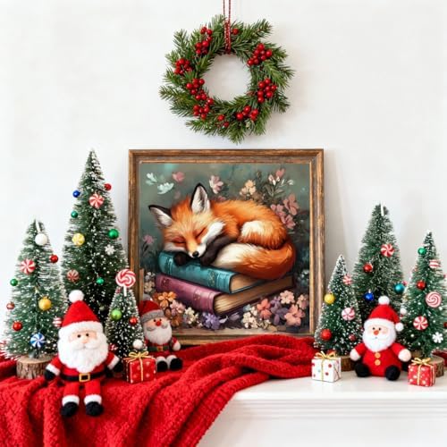 VIGEGU Fox Book Paint by Numbers Kit for Adults Beginner with Framed - Image 2
