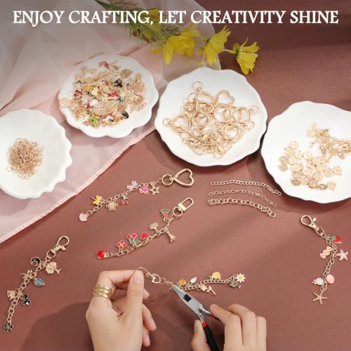 Emibele 478PCS Keychain Making Kit, Bag Charm Kit DIY Craft Supplies - Image 2