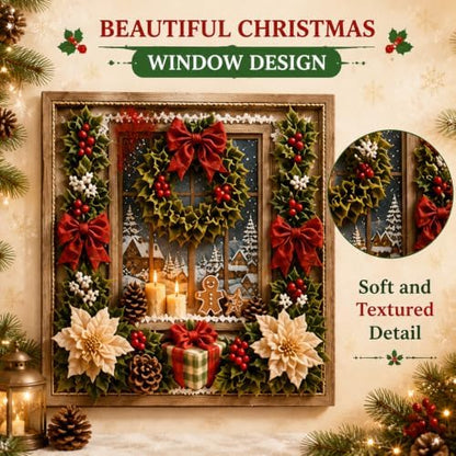 Trmonol Christmas 3D Fabric Poke Art Kit, DIY Christmas Craft Kit, Handmade Fabric Poke Art Kit for Adults and Beginners, Create Cozy Holiday Magic，Vintage Christmas Tree Sampler - Image 2