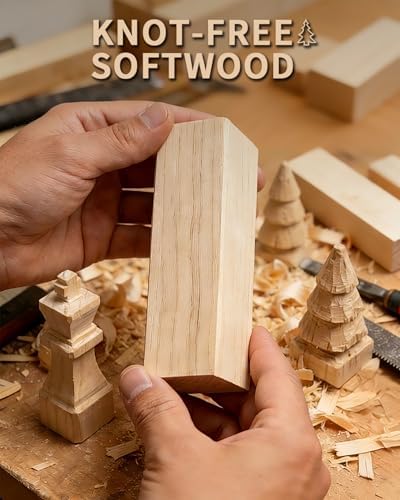 Basswood Carving Blocks 6 PCS: 6" x 2" x 2" Large Whittling Wood Blanks - Image 2