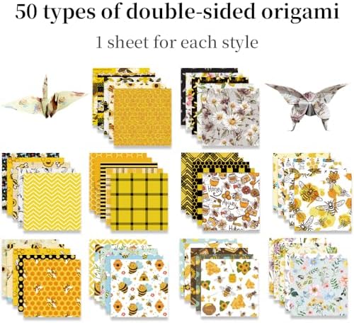 6x6" Origami Paper,50Sheets Double Sided Colored Paper,Square Craft Paper - Image 3