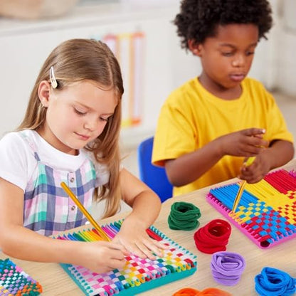 PREBOX Potholder Weaving Loom Kit for Kids and Beginners, Knitting Crafts for Girls Ages 6-12 Year Old, 7" Pot Holder Loom with 224 Loops, Great Christmas & Birthday Gifts - Image 2