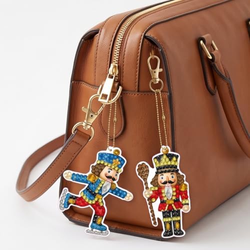 LAKEQUILL Holiday Soldier 12 Pcs 5D Diamond Painting Keychain Kit - Image 7