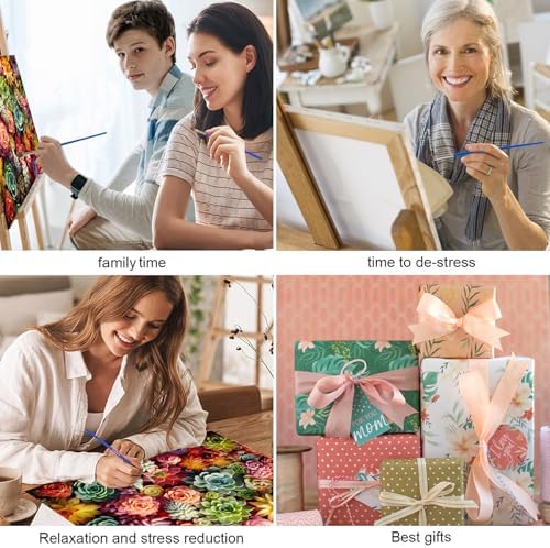 Ycydilirab Succulent Paint by Numbers Kits for Adults-Succulent Paint by Number for Adults,Easy Paint by Numbers on Canvas for Home Wall Decoration and Gifts 16X20 inch - Image 6
