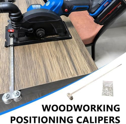 Positioning Calipers for Precise Measurements & Easy Wood Cutting, Stainless Steel Precision Cutting Guide for Circular Saws, Adjustable Guide Rail, Positioning Calipers for Circular Skill Hand Saw - Image 2