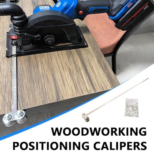 Positioning Calipers for Precise Measurements & Easy Wood Cutting, Stainless Steel Precision Cutting Guide for Circular Saws, Adjustable Guide Rail, Positioning Calipers for Circular Skill Hand Saw - Image 2