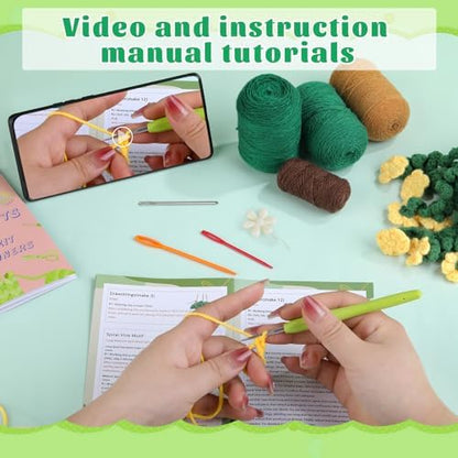 Kogyxe Crochet Kit for Beginners Hanging Potted Plant Crochet Starter Kits - Image 3