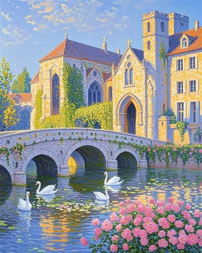 ZRIZQ Landscape Paint by Numbers Kit for Adults Beginner,Cityscape,16x20 by ZRIZQ