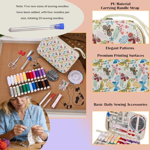 Bobode 140 PCS Travel Sewing Set Basic Hand Sewing Kit for Adults - Image 5