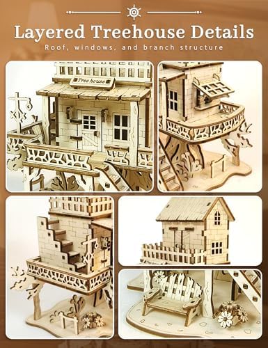 BOOZUU 3D Wooden Treehouse Puzzle for Adults - Image 6