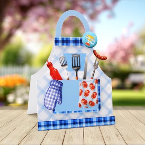Katy Sue Handy Hobby Aprons Card Making Kit. Contains 8 Shaped Cards, 2 Sheets Die Cut Decoupage, Sticky Foam Pads, Instructions & 8 Envelopes. Apron-Themed Card Making Kits for Adults - Image 6