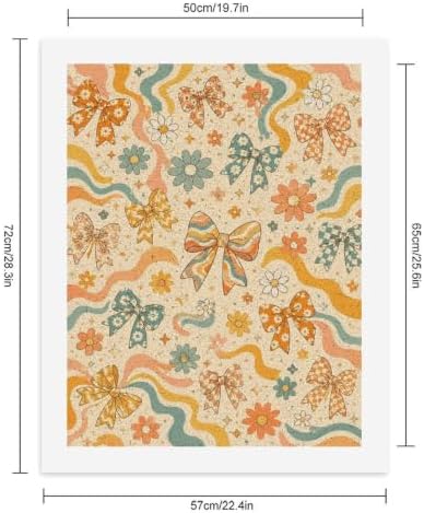 Bozfoxa Paint by Numbers Kit for Adults Beginner Retro Floral Bows - Image 2