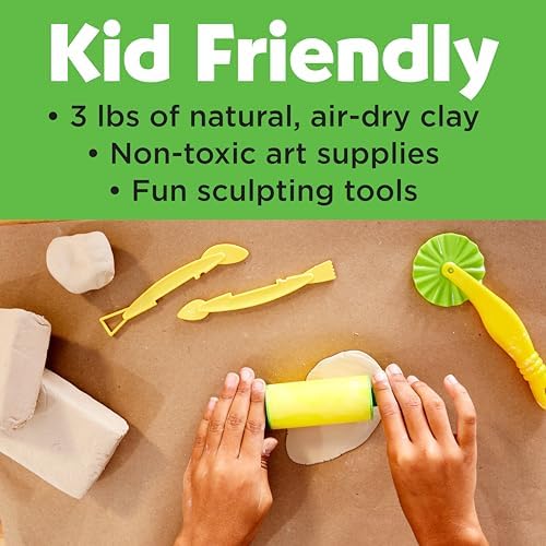 Faber-Castell Pottery Studio: Create Your Own Pottery Designs with Kid-Friendly Pottery Wheel, Air-Dry Clay, Paints, Sculpting Tools & Step-by-Step Instructions for Kids (Ages 8+) - Image 5